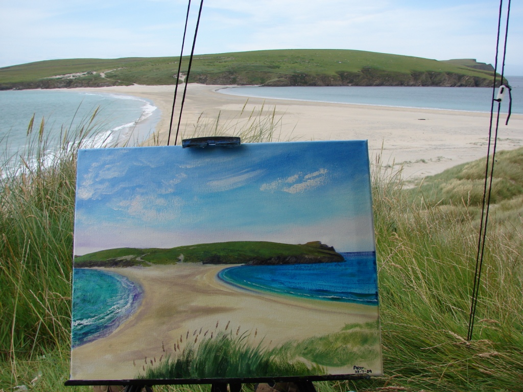 Tombolo to St. Ninians Isle by Painter Pete